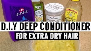 homemade conditioner for DRY hair  conditioner for EXTREMELY dry hair 3c 4a [upl. by Ybloc]