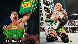 FULL MATCH Austin Theory amp Liv Morgan win Money in the Bank Ladder Matches Money in the Bank 2022 [upl. by Sukramal]