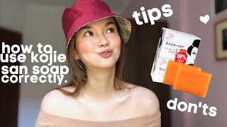 HOW TO USE KOJIE SAN WHITENING SOAP CORRECTLY TO MAKE IT EFFECTIVE dos donts amp tips  ARA G [upl. by Dressel]