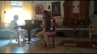 Ladd Bogdanoff piano the USA and Daria Sonina  accordion Russia in India improvisation [upl. by Lama981]