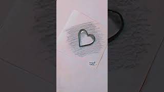 3d heart drawing❤️✍️drawing3dheartartpencilshadingdrawingartyoutubeshortsdrawingshortvideos [upl. by Runstadler]