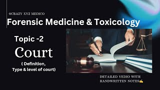 FORENSIC MEDICINE amp TOXICOLOGY SERIES  TOPIC  2 COURT ✍️ education bhms bams mbbs bds [upl. by Akirderf884]