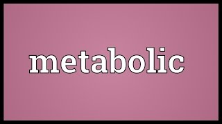 Metabolic Meaning [upl. by Hirz561]