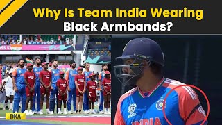 IND vs AFG Why Are Indian Players Wearing Black Armbands  David Johnson Dies I T20 WC 2024 [upl. by Eeruhs57]