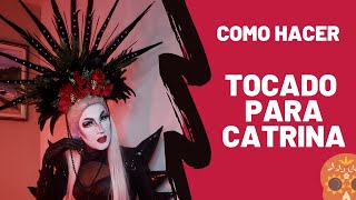 Tutorial Tocado Catrina  suggar skull crown diy catrina tutorial LaMasDraga4 LMD4T HALLOWEEN [upl. by Yspyg]