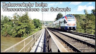 Bahnverkehr beim Wasserschloss der Schweiz  Windisch Aargau Schweiz 2019 [upl. by Tnilc]