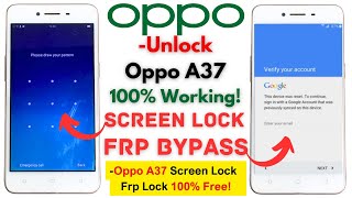 Unlock Oppo A37 Screen Lock amp Frp Bypass 1 Click Oppo A37 Pattern Frp Google Account 100 Working [upl. by Martijn]