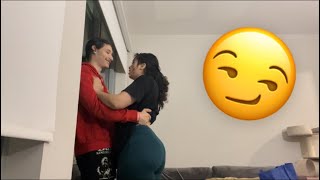 Pushing My Boyfriend Against The Wall and Kissing Him Hilarious Reaction [upl. by Yllet]