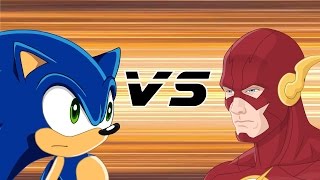 SONIC VS FLASH THE RAP BATTLE  Cartoon HookUps [upl. by Hcelemile]