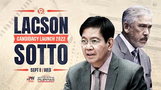 Ping Lacson and Tito Sotto official candidacy launch [upl. by Otilia]