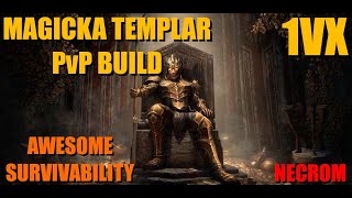 ESO Magicka Templar PvP Build 1vX Setup with Footage [upl. by Marchak]