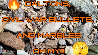 Daltons Civil War Bullets and Marbles Oh My Arrowhead Hunting Missouri [upl. by Eyak]