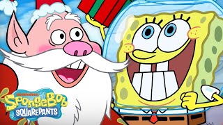 SpongeBob Delivers a Gift to Santa 🎅  quotSpongeBobs Road to Christmasquot in 10 Minutes  SpongeBob [upl. by Colton]