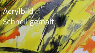 Einfaches Acrylbild malen schnell gemacht  Demo für Anfänger  Schritt für Schritt [upl. by Nospmoht]