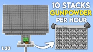 EASY Creeper Farm 120  Minecraft Bedrock amp PE UNLIMITED GUNPOWDER [upl. by Duffy]