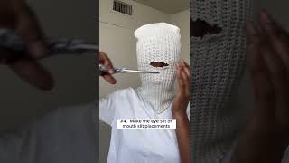 5 easy steps to make a Balaclava mask in 10 min skimask fashionhacks  fashiondiy balaclava [upl. by Ilrahc]