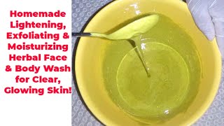 DIY Liquid Soap Shower gel with Herbs to clear PimplesAcne Dark spots amp Sunburn amp Smooth the Skin [upl. by Zink560]