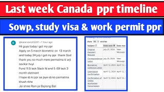 Last week important ppr timeline Todays ppr request timeline canada  Latest Canada PPR [upl. by Charis]