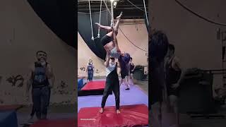 Heavilypregnant Woman Showcases Incredible Acrobatics [upl. by Amaerd]