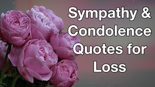 16 Sympathy amp Condolence Quotes For Loss [upl. by Love]