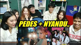 aespa 에스파 Spicy MV Reaction  HI TEEN CONCEPT SERUU BGT [upl. by Adnilre]