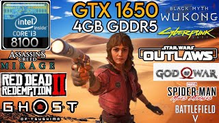 GTX 1650  I3 8100 amp 16GB Ram  Test In 10 Games In 2024 [upl. by Yelak]