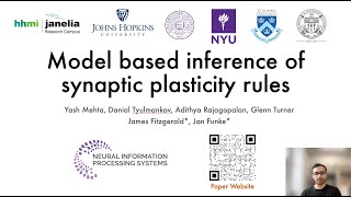 NeurIPS24 Model based inference of synaptic plasticity rules [upl. by Peppel]