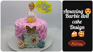 amazing barbie cake design youtubevideo Rahmatcakemaker [upl. by Acinomahs]