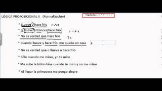 Lógica Proposicional II Formalización [upl. by Athenian]