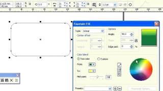 CorelDraw Tamil Tutorial 15  CorelDraw X7 Tamil Tutorial Fountain Fill [upl. by Tireb473]