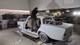 Mercedes benz 190Dc W110 complete paint job timelapse [upl. by Vandervelde]