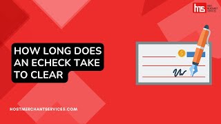 How Long Does An eCheck Take to Clear [upl. by Suravaj]