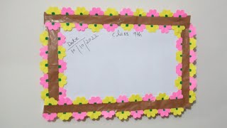 How To Decorate School White Board With Papers  Classroom Decoration By Alizay DIY [upl. by Dyanne]