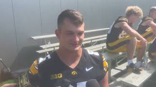 Hawkeye football players meet with media ahead of 202425 season [upl. by Osrick599]