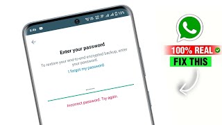 Whatsapp Backup Restore End To End Encryption Password Problem  Whatsapp Backup Password Forgot [upl. by Thornie235]
