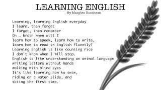 Original Poem  Learning English [upl. by Leif]