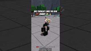 No way he though I was real 🤣  thestongestbattlegrounds roblox memes [upl. by Danuloff]