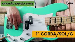 AFINADOR DE BAIXO ONLINE 4 CORDAS  Afinando o Baixo Bass Tuner [upl. by Atarman]