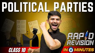 Political Parties  10 Minutes Rapid Revision  Class 10 Social science [upl. by Eterg]