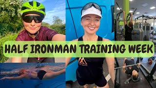 HALF IRONMAN TRAINING  Ironman 703 full training week [upl. by Wiatt]