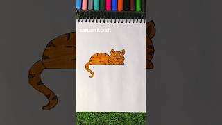 easy kids drawing shortstrending viral reels art drawing kids funny cat yt youtubeshorts [upl. by Hallsy]