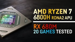 Ryzen 7 6800H RX 680M  RDNA 2 Gaming Benchmark Tests in 20 Games [upl. by Chastain]