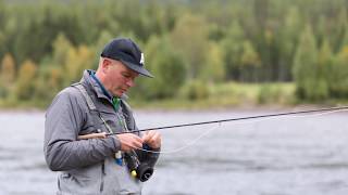 fly fishing for grayling in the river Glomma [upl. by Morey556]