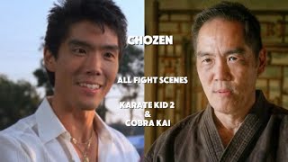 Chozen All fight scenes Karate Kid 2 amp Cobra Kai [upl. by Marder]