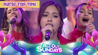 Ysabel Ortega Zephanie amp Thea Astley cover the iconic ‘Maybe This Time’ on AOS  AllOut Sundays [upl. by Gnilrad]