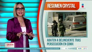 Abaten a delincuentes tras persecución en la CDMX  Noticias con Crystal Mendivil [upl. by Nev]