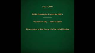 May 12 1937  BBC  The Coronation of King George VI [upl. by Notlrac]