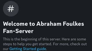 Abraham Foulkes Fans Discord Server link in description or comments [upl. by Pontone]