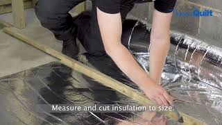 How to install YBS ThermaQuilt multifoil insulation in a IWI dry lining masonry wall application [upl. by Favin]