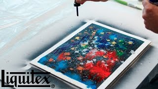 How To Create A Universe With FlowAid  Acrylic Art  Liquitex [upl. by Demmahum613]